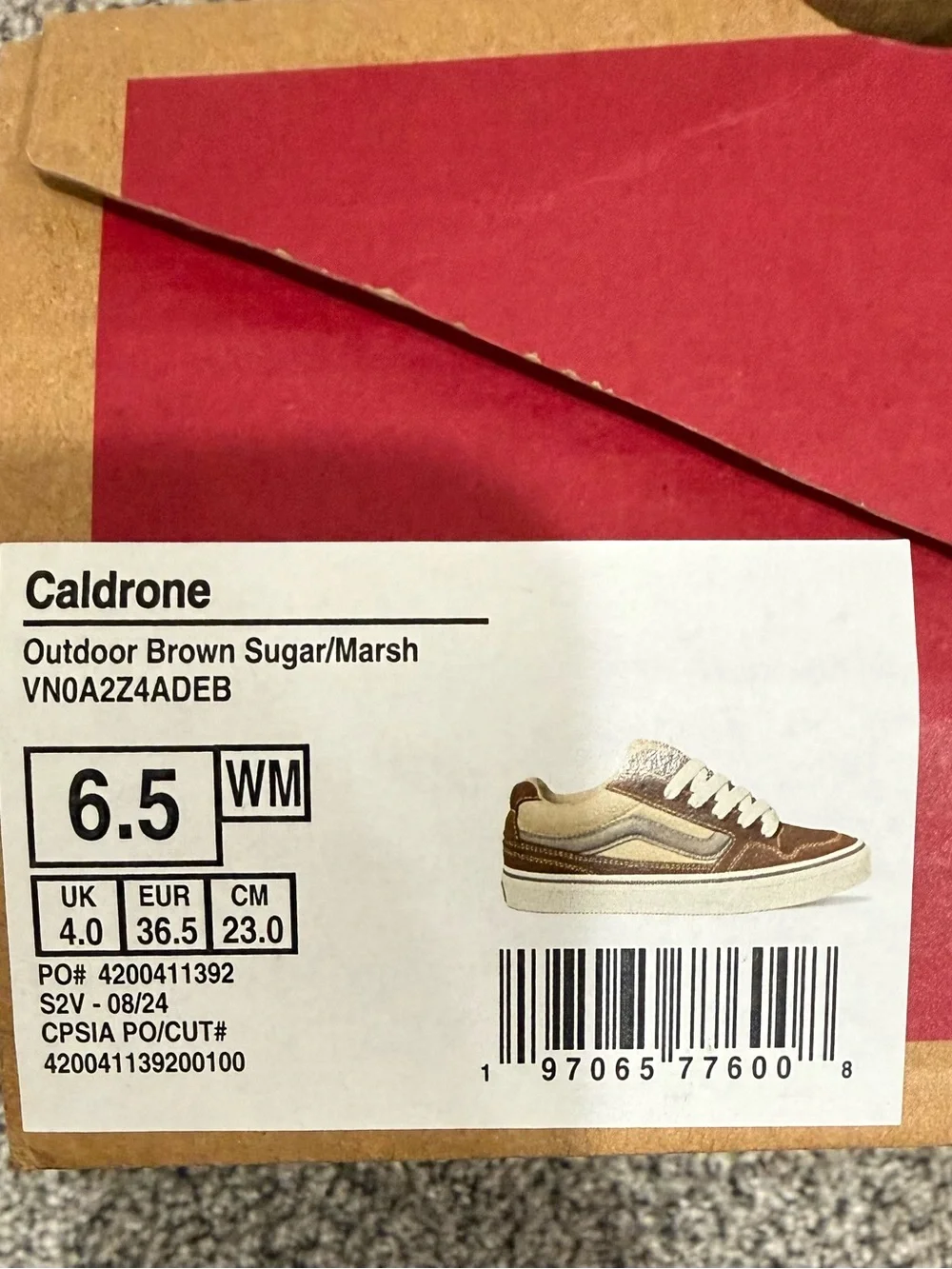 Vans Women's Caldrone Shoes - Outdoor Brown Sugar/Marsh WM Size 6.5